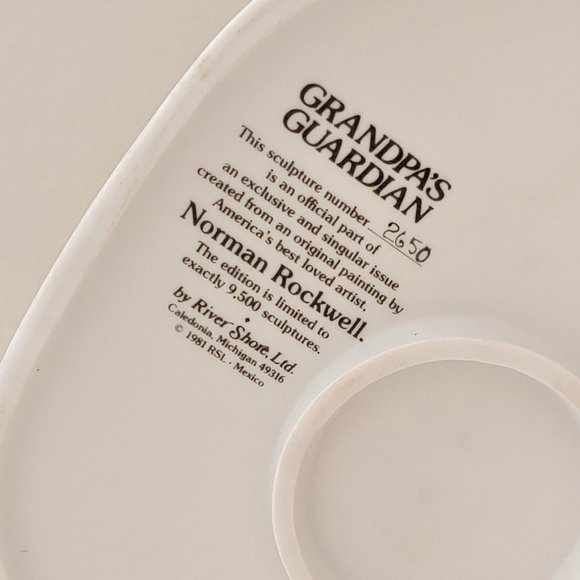 Norman Rockwell Grandpa's Guardian Sculpture No.2650  | Color: Multicolored | - Picture 6 of 6